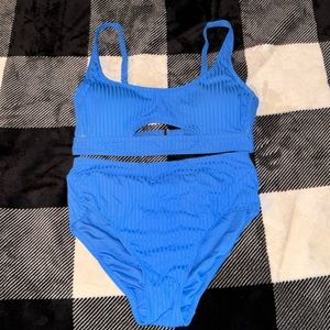 Time and Tru Blue Bikini Set size small